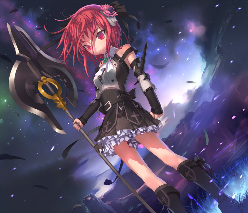 Red-haired Girl with Axe