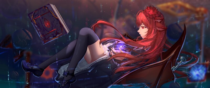Red-haired Girl with Book