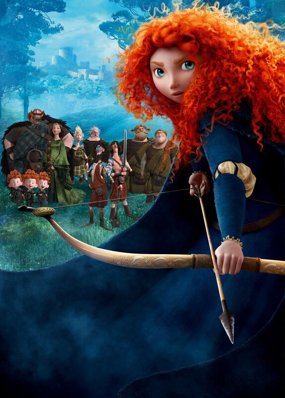 Red-haired Girl with Bow — Blue, Adventurous