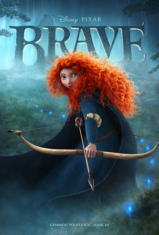 Red-haired Girl with Bow — Blue, Mystical, 3d Render