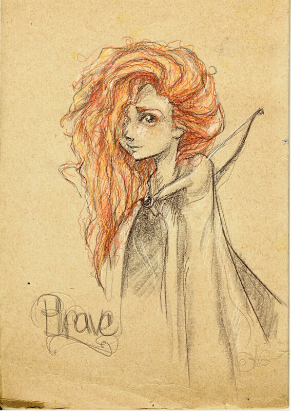 Red-haired Girl with Bow — Orange