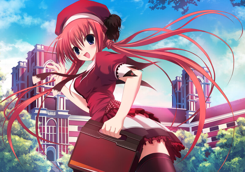 Red-haired Girl with Briefcase — Red