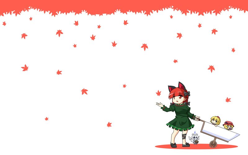 red-haired girl with cart