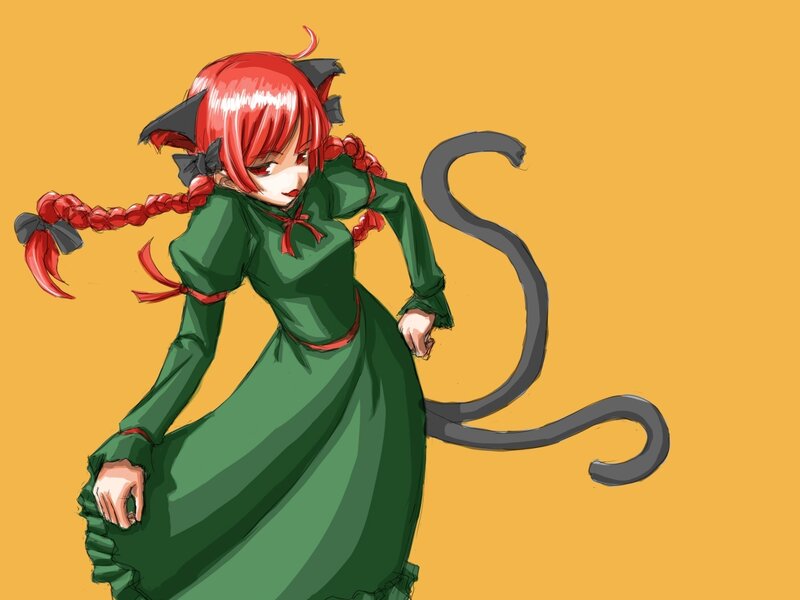 Red-haired Girl with Cat Tail