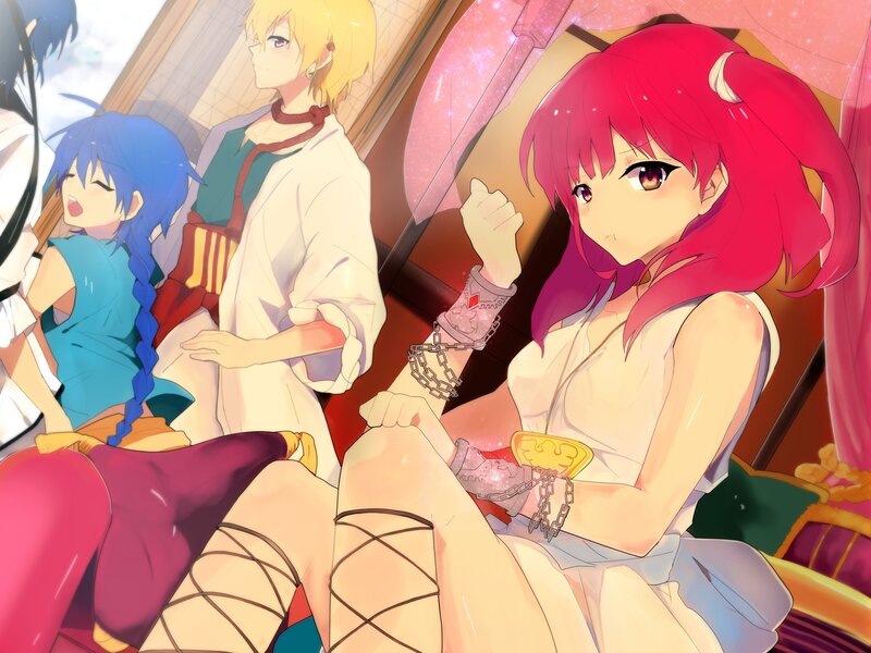 Red-haired Girl with Chains — Pink