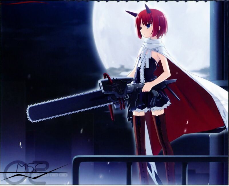 Red-haired Girl with Chainsaw — Red