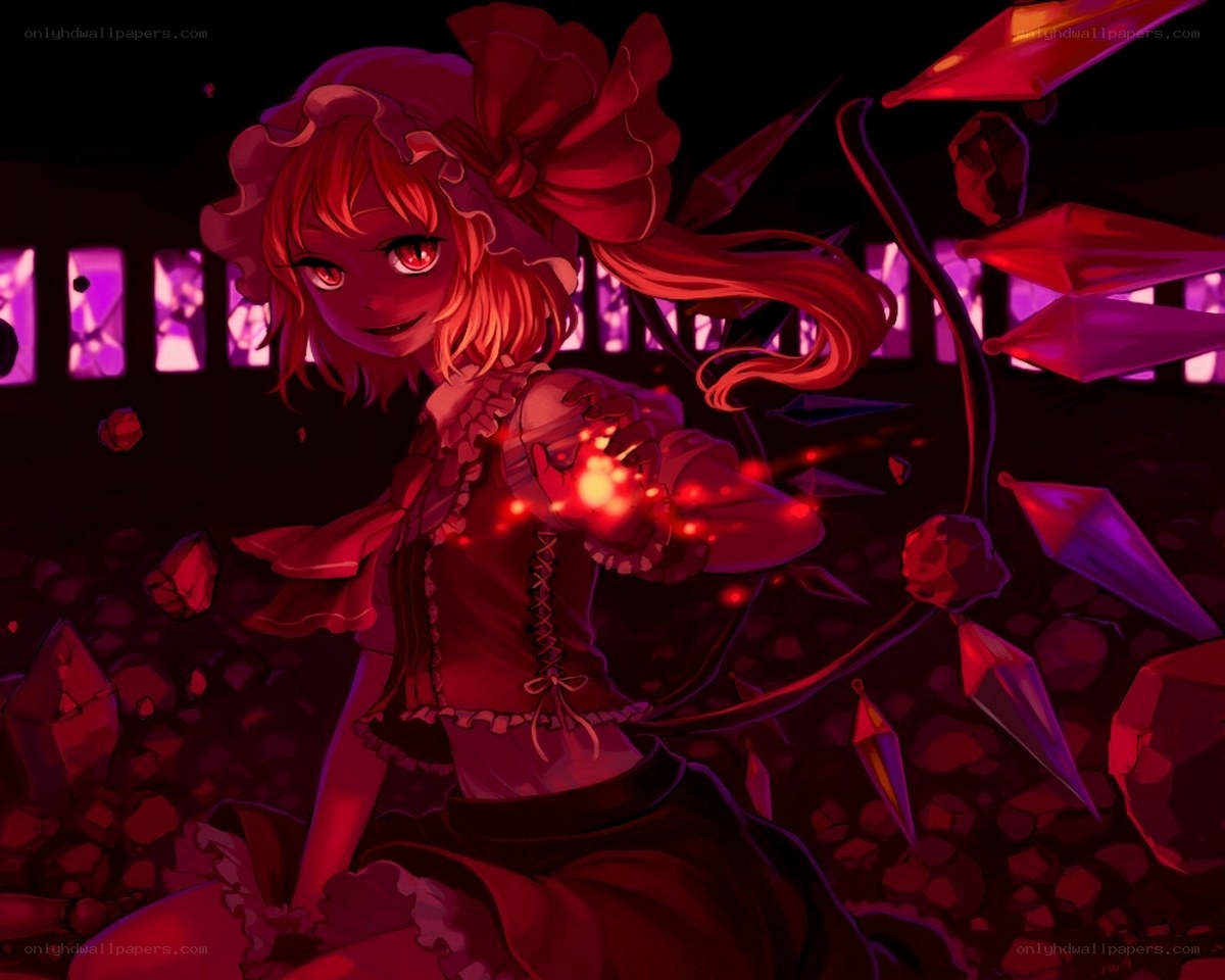 Red-haired girl with crystals