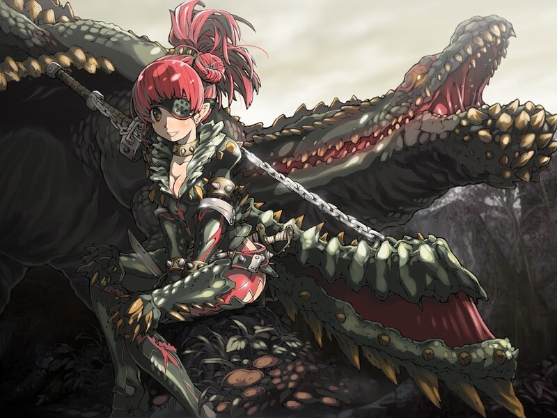 Red-haired Girl with Dragon — Red