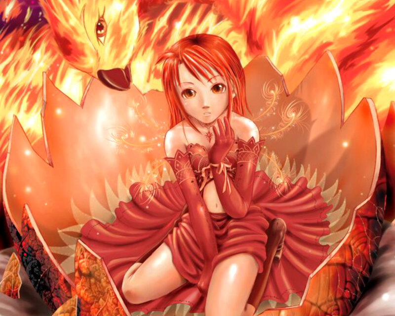 Red-haired Girl with Fox — Red