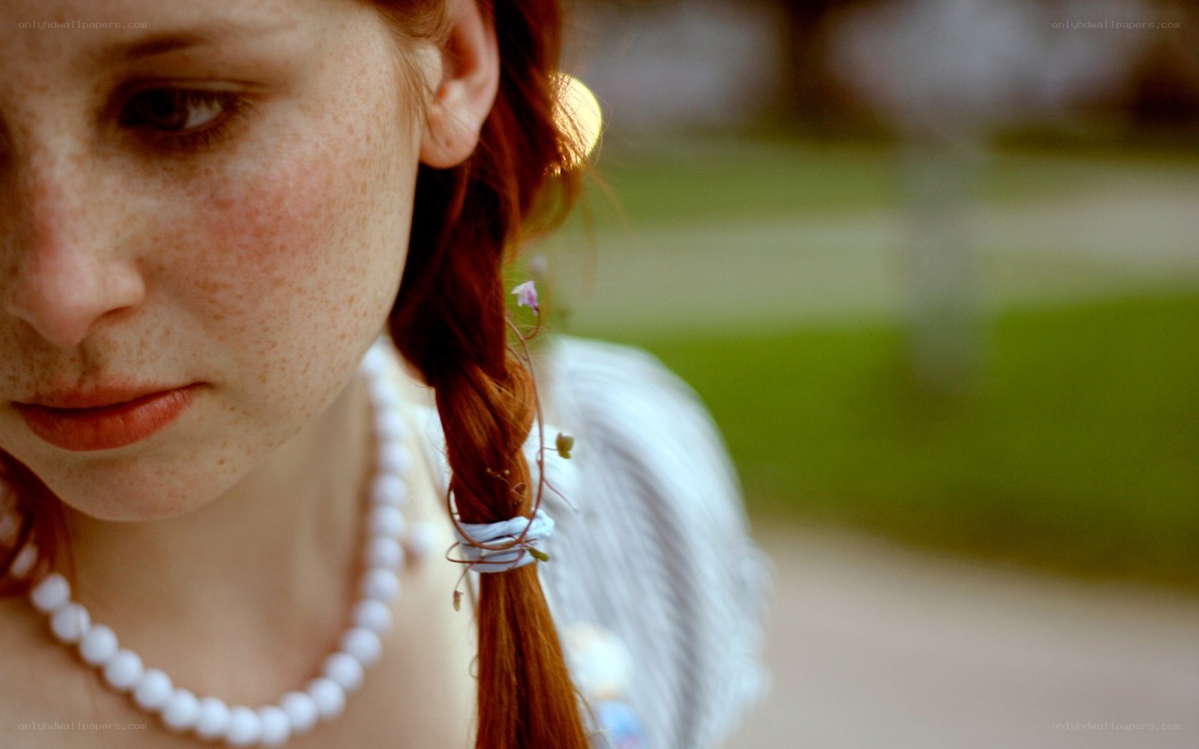 red-haired girl with freckles
