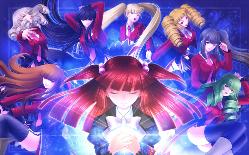 Red-haired Girl with Glowing Hands — Blue