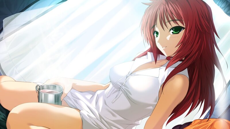 Red-haired girl with green eyes