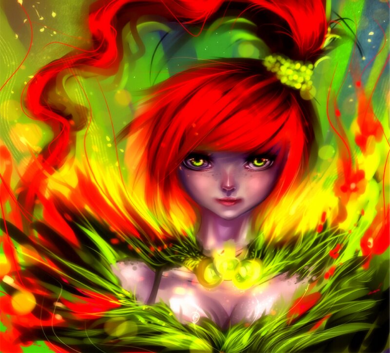 Red-haired Girl with Green Eyes — Red