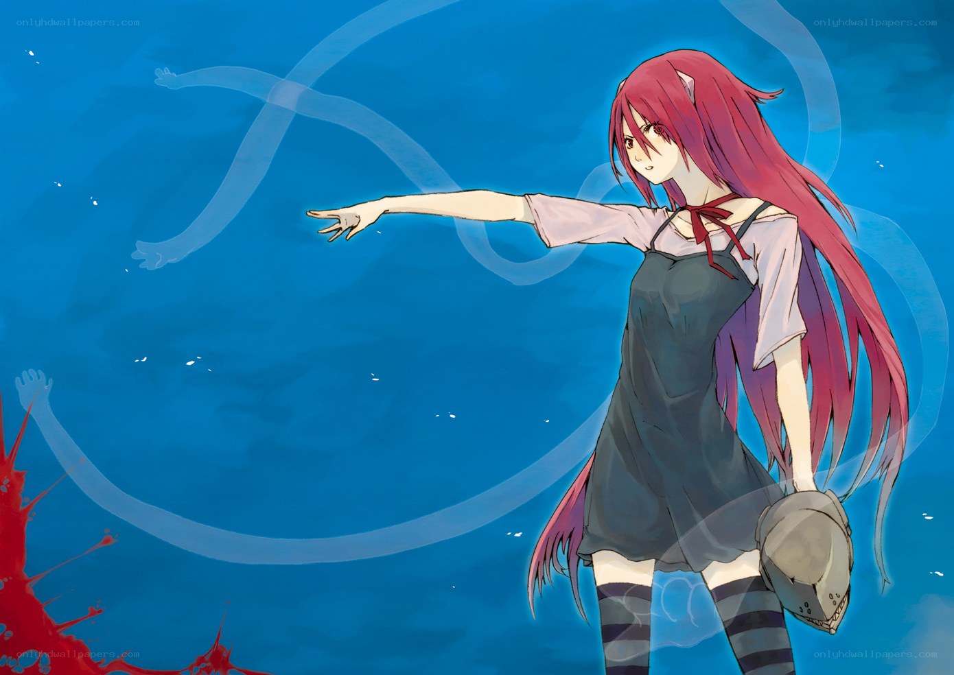 Red-haired girl with helmet