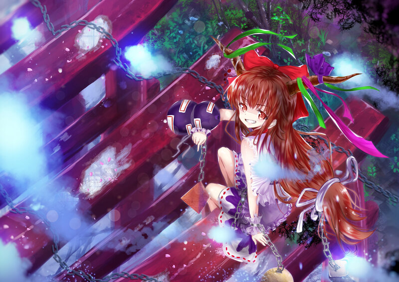 Red-haired Girl with Horns — Purple