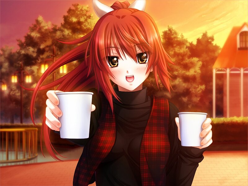 Red-haired Girl with Horns — Red