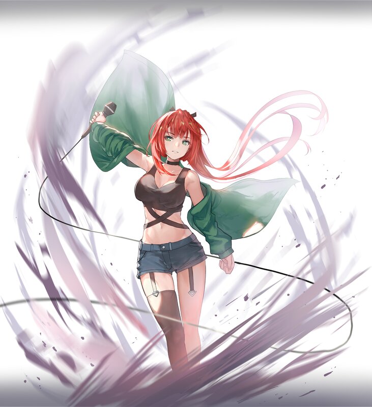 Red-haired Girl with Microphone — Red