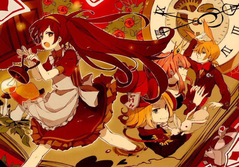 Red-haired Girl with Rabbits — Red