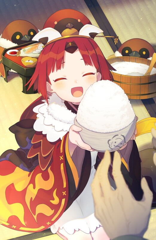 Red-haired Girl with Rice