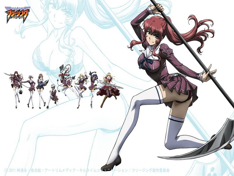 Red-haired Girl with Scythe — Purple