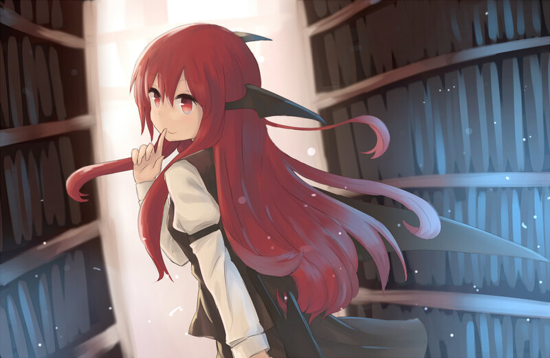 Red-haired Girl with Scythe — Red, Calm