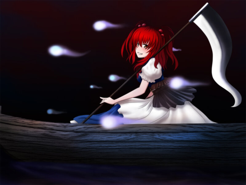 Red-haired Girl with Scythe — Red