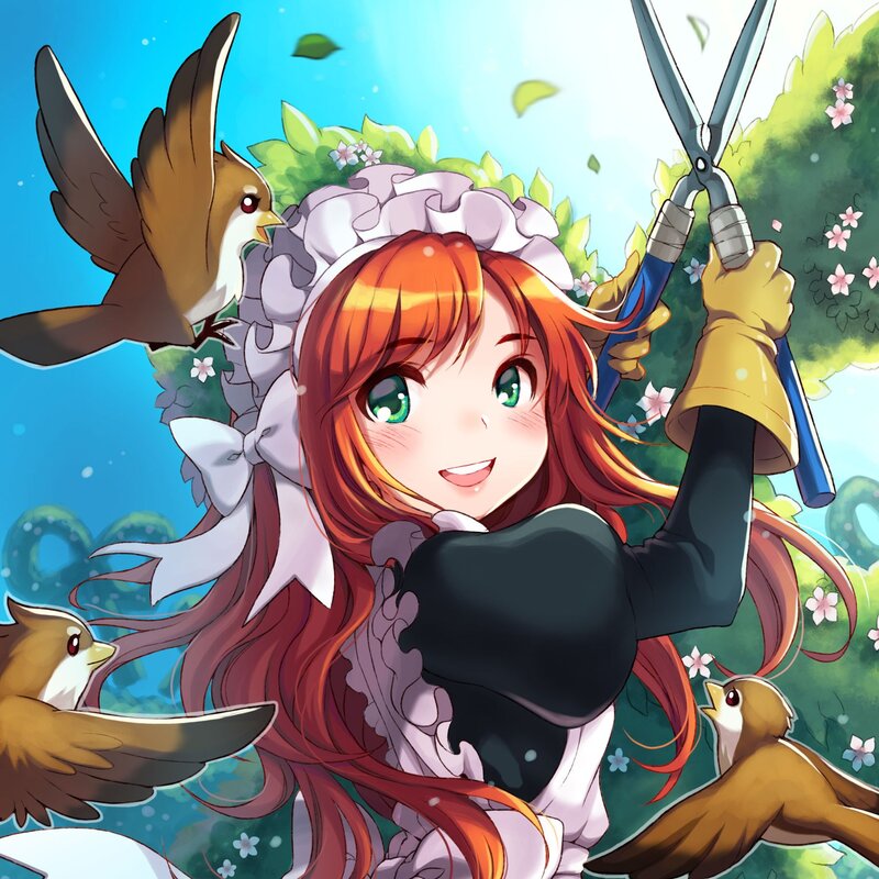 Red-haired Girl with Shears