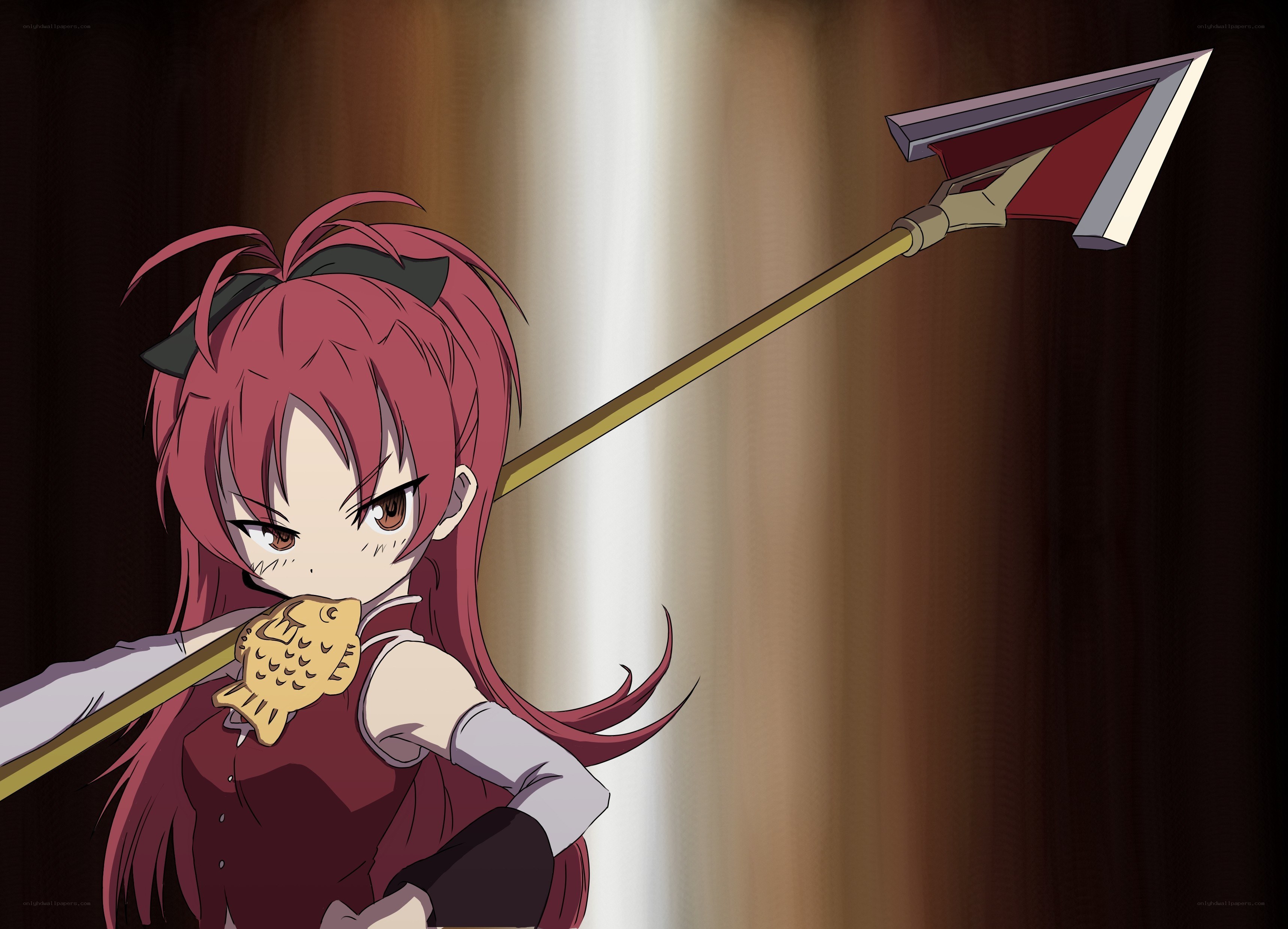 Red-haired girl with spear
