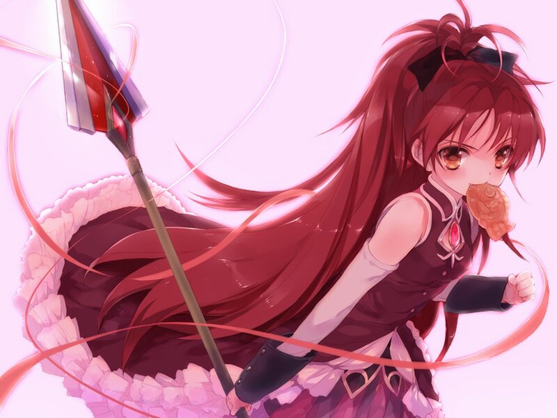Red-haired Girl with Spear — Pink