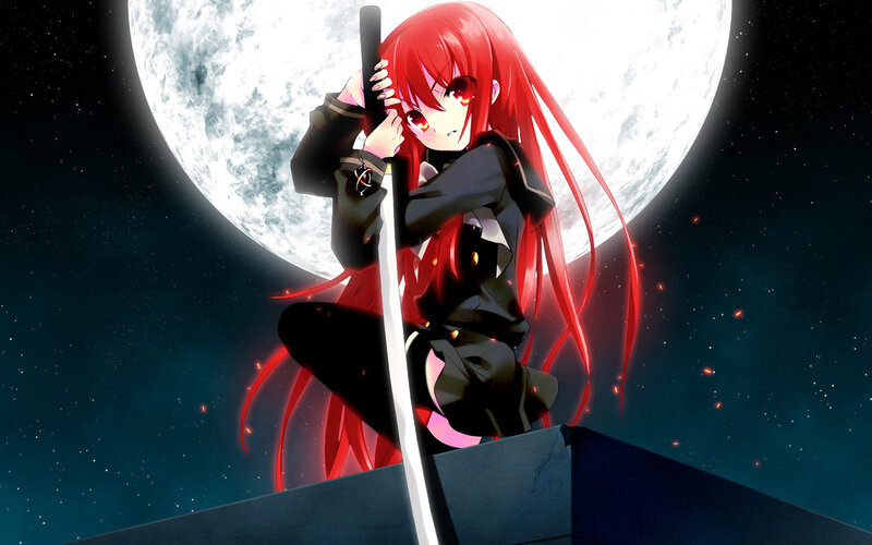 Red-haired girl with sword