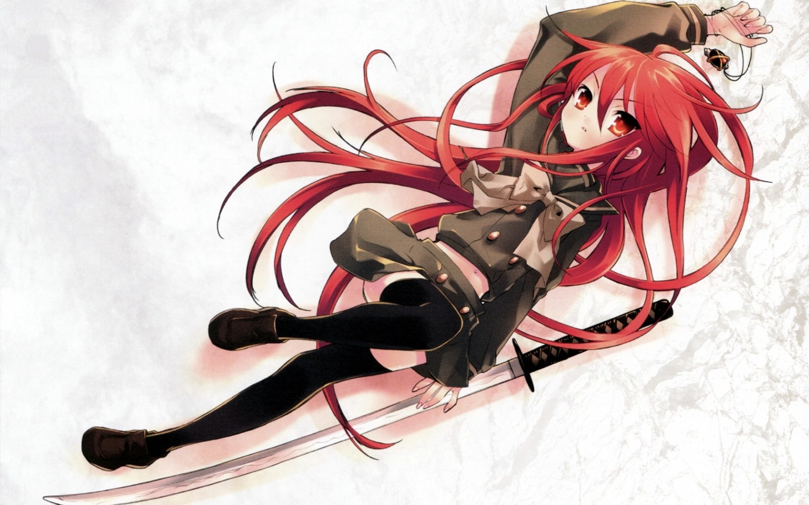 red-haired girl with sword