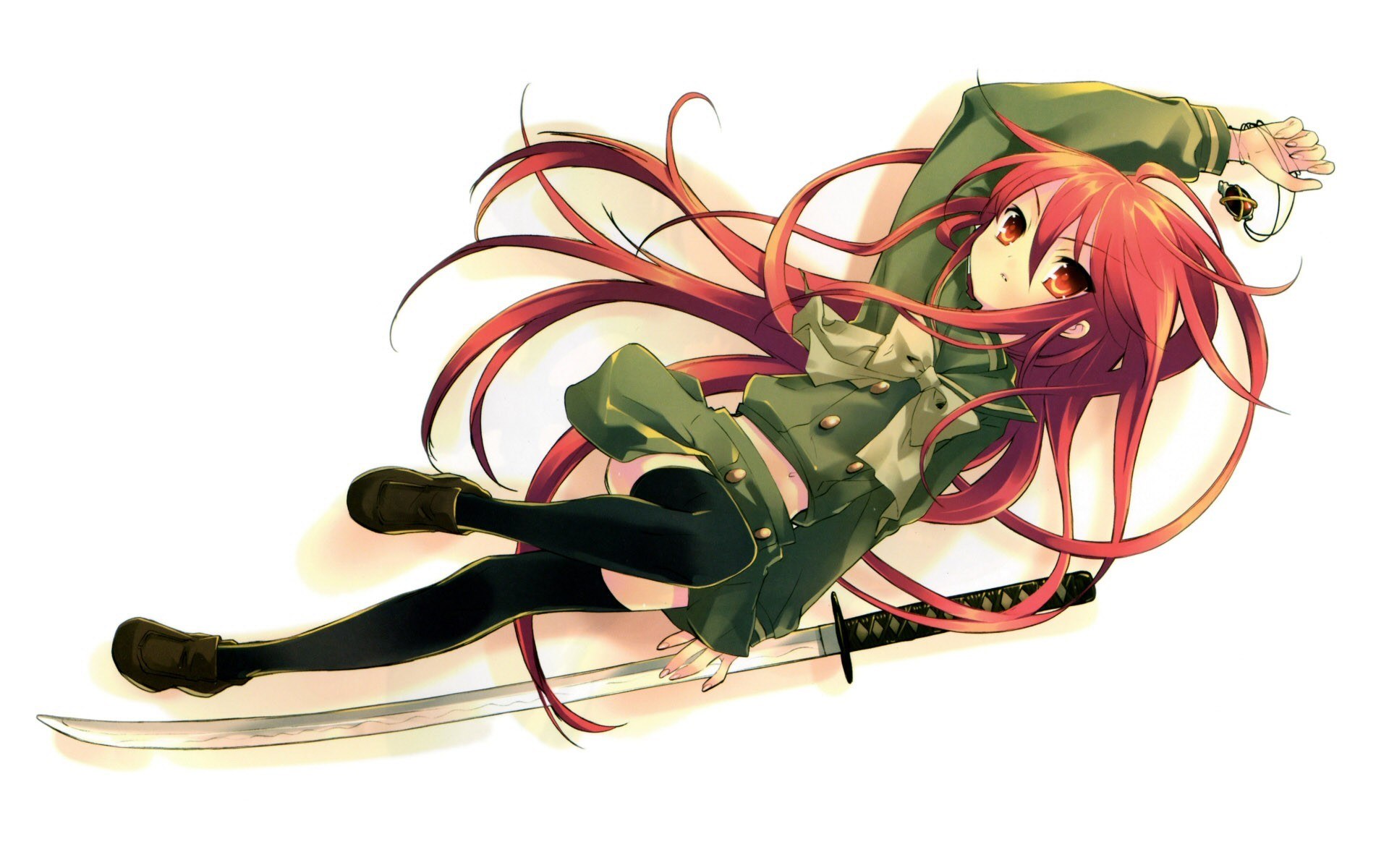 red-haired girl with sword