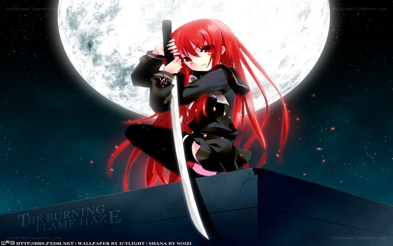 Red-haired girl with sword
