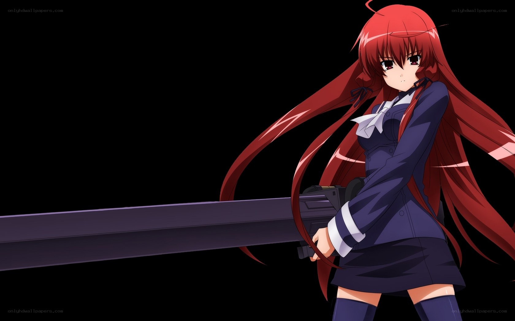 Red-haired girl with sword
