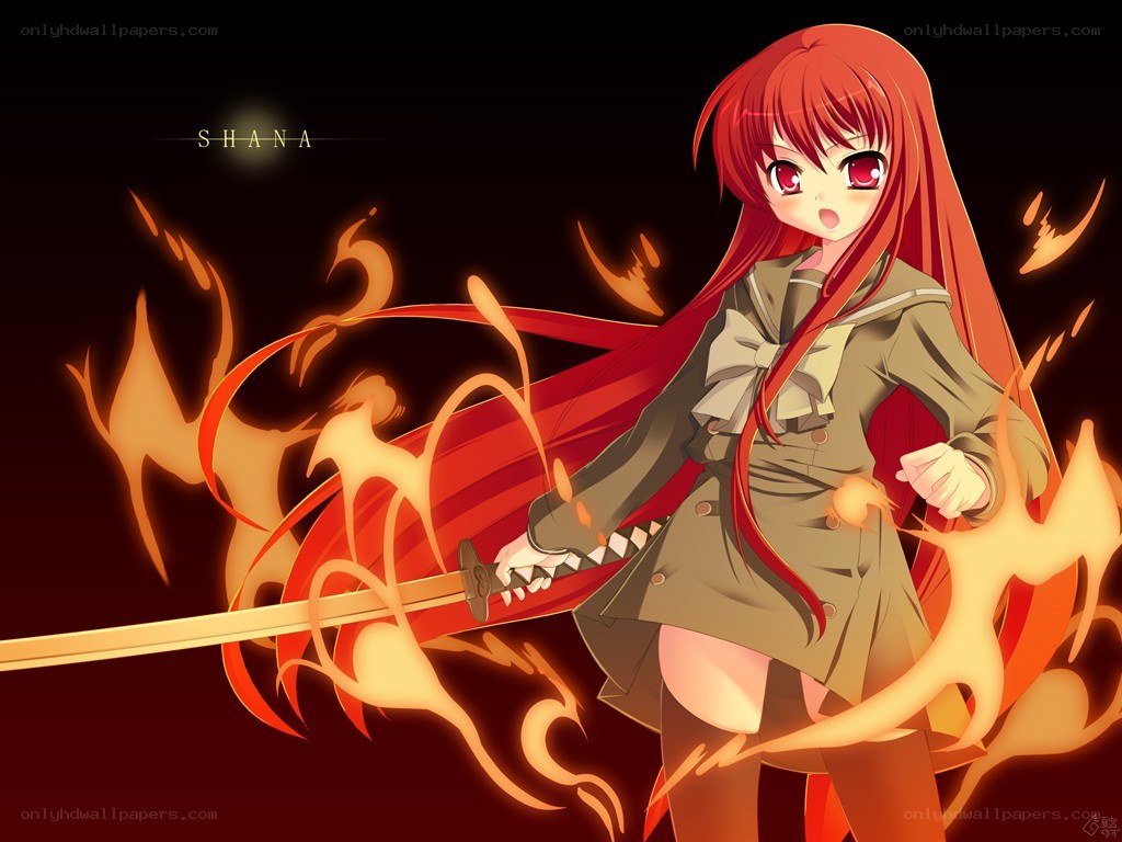 Red-haired girl with sword