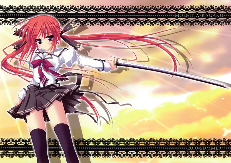 Red-haired girl with sword