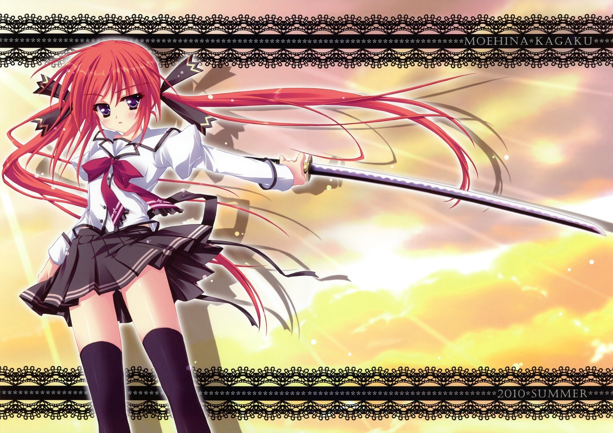 Red-haired girl with sword