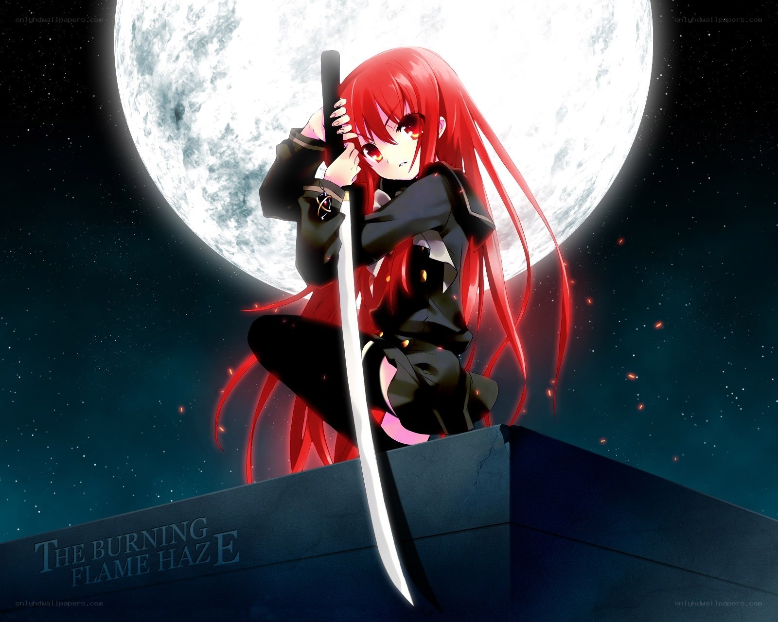 Red-haired girl with sword