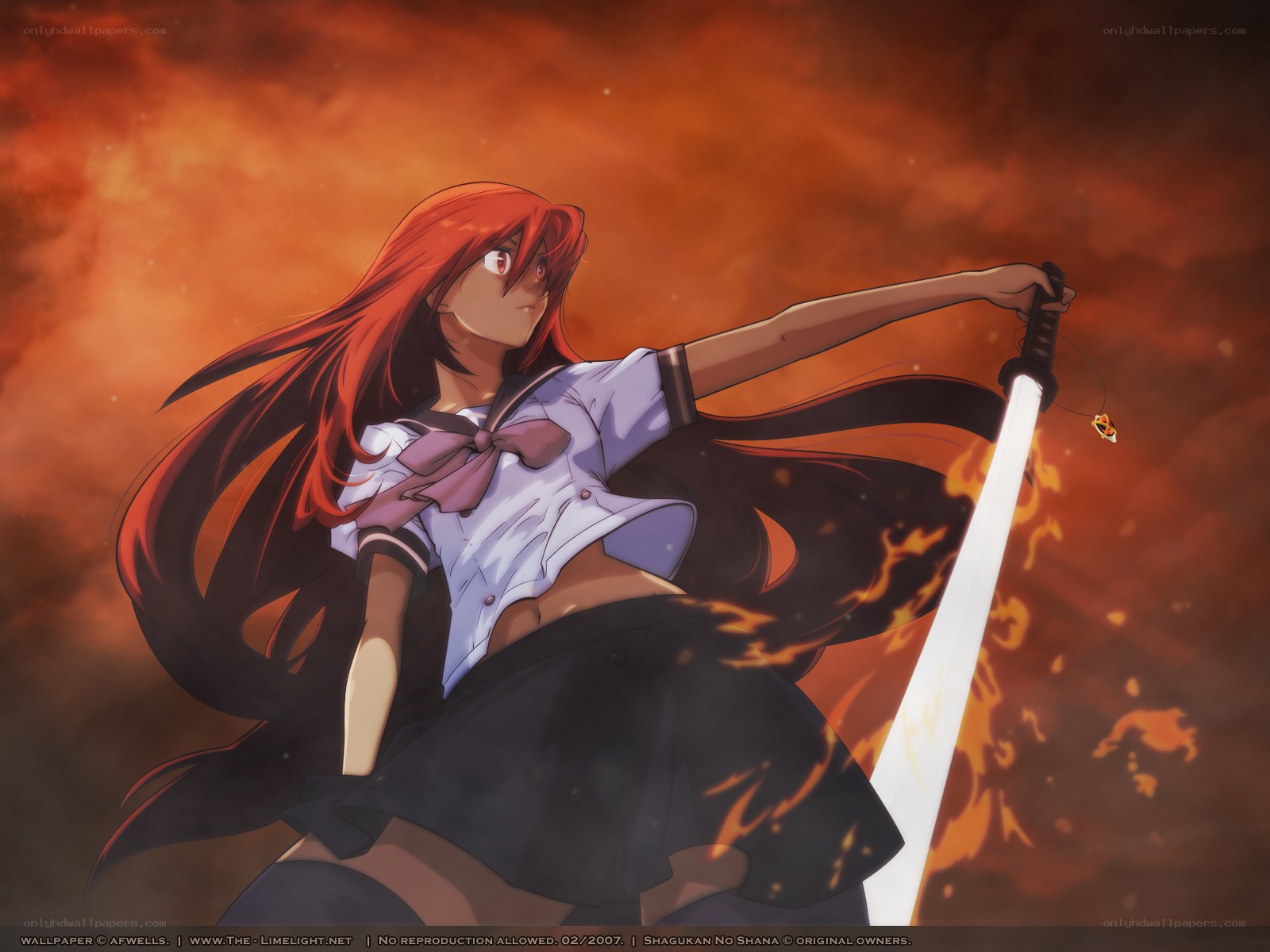 Red-haired girl with sword