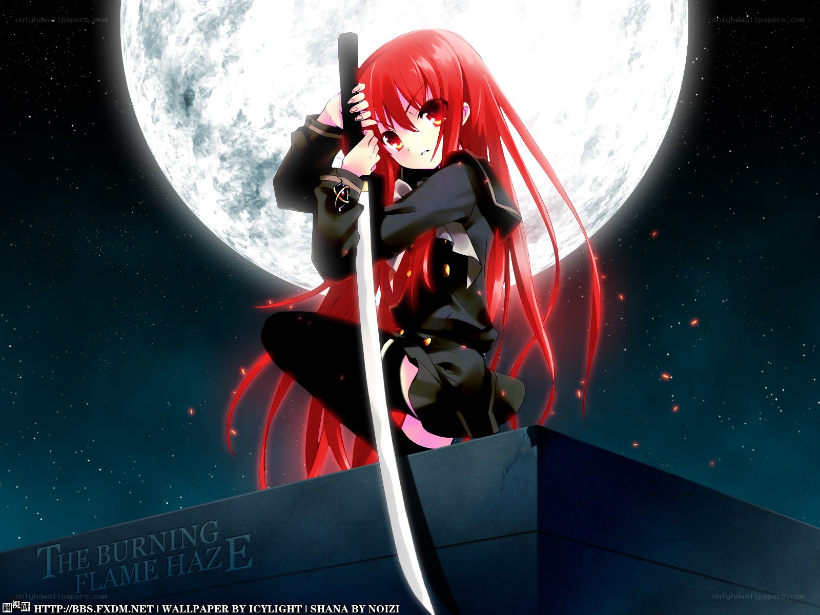 Red-haired girl with sword