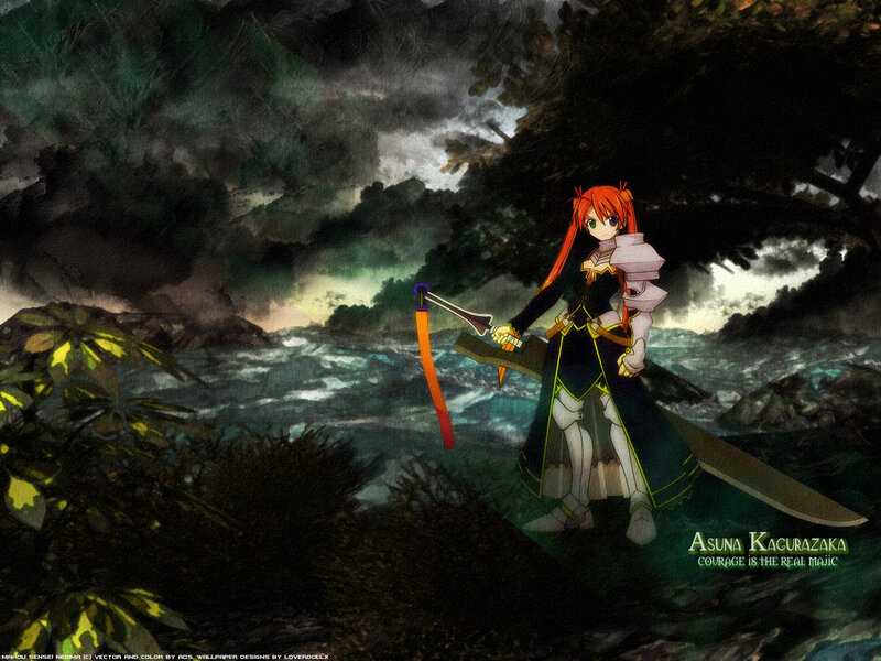 Red-haired Girl with Sword — Black