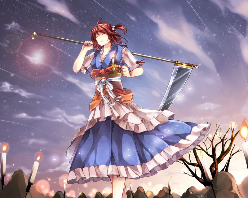 Red-haired Girl with Sword — Blue