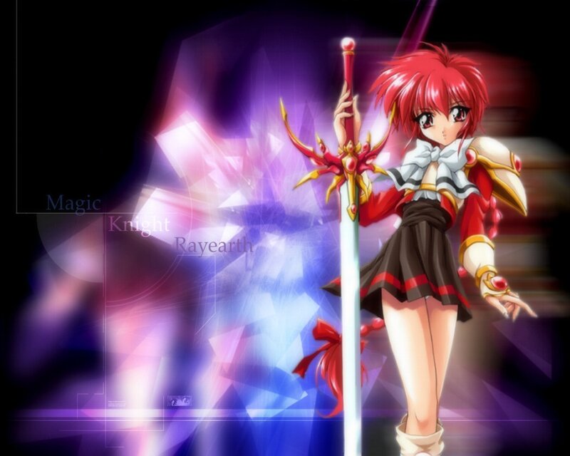 Red-haired Girl with Sword — Purple