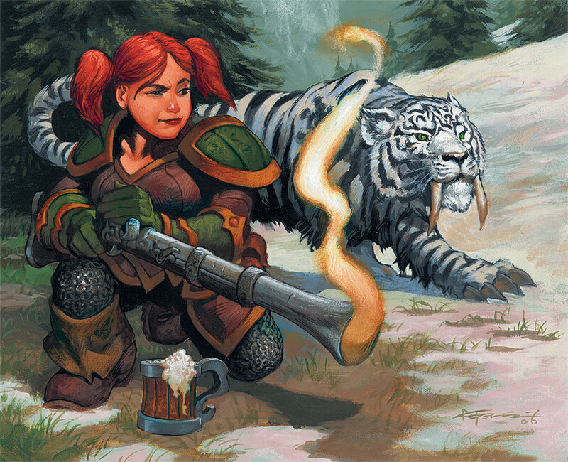 Red-haired Girl with Tiger