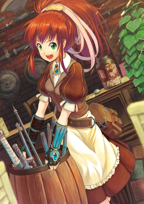 Red-haired Girl with Weapons — Brown