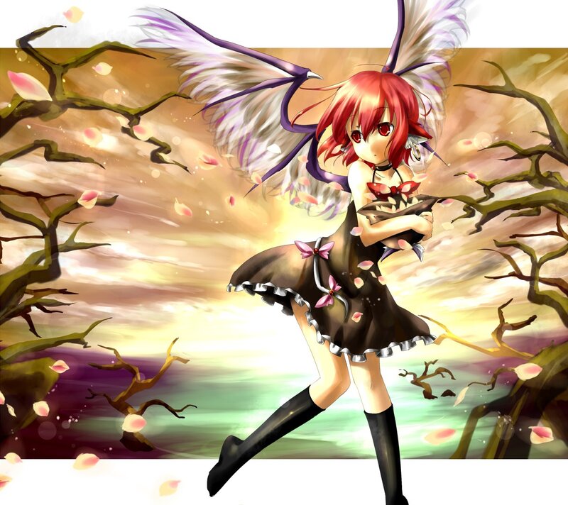 red-haired girl with wings
