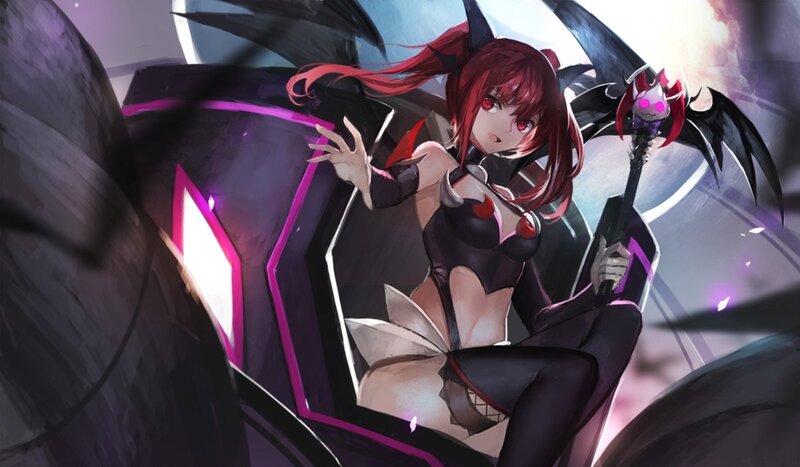 Red-haired Girl with Wings — Black