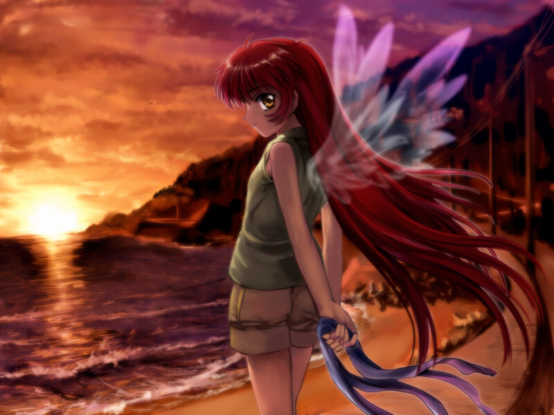 Red-haired Girl with Wings — Orange