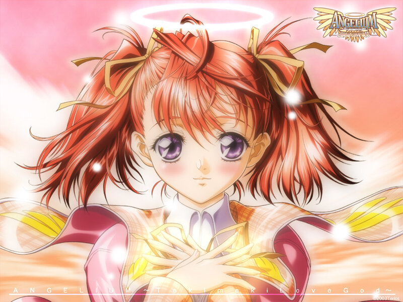 Red-haired Girl with Wings — Pink