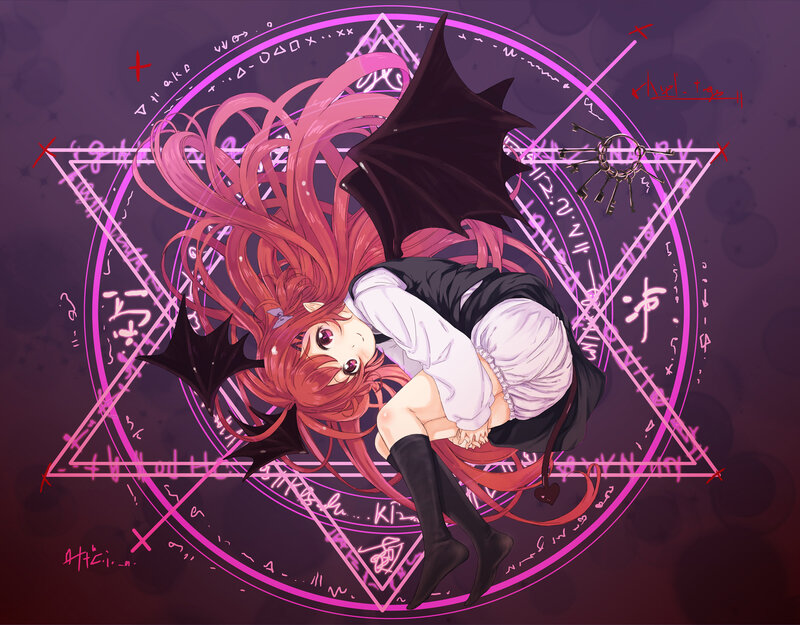 Red-haired Girl with Wings — Purple